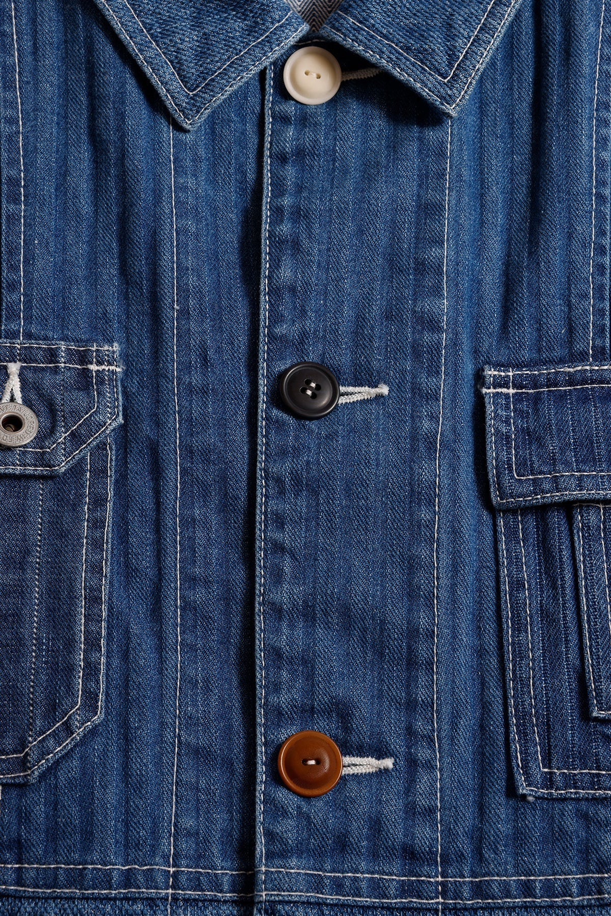 PATCHWORK COVERALL JACKET 3YR WASH (FA26) - INDIGO