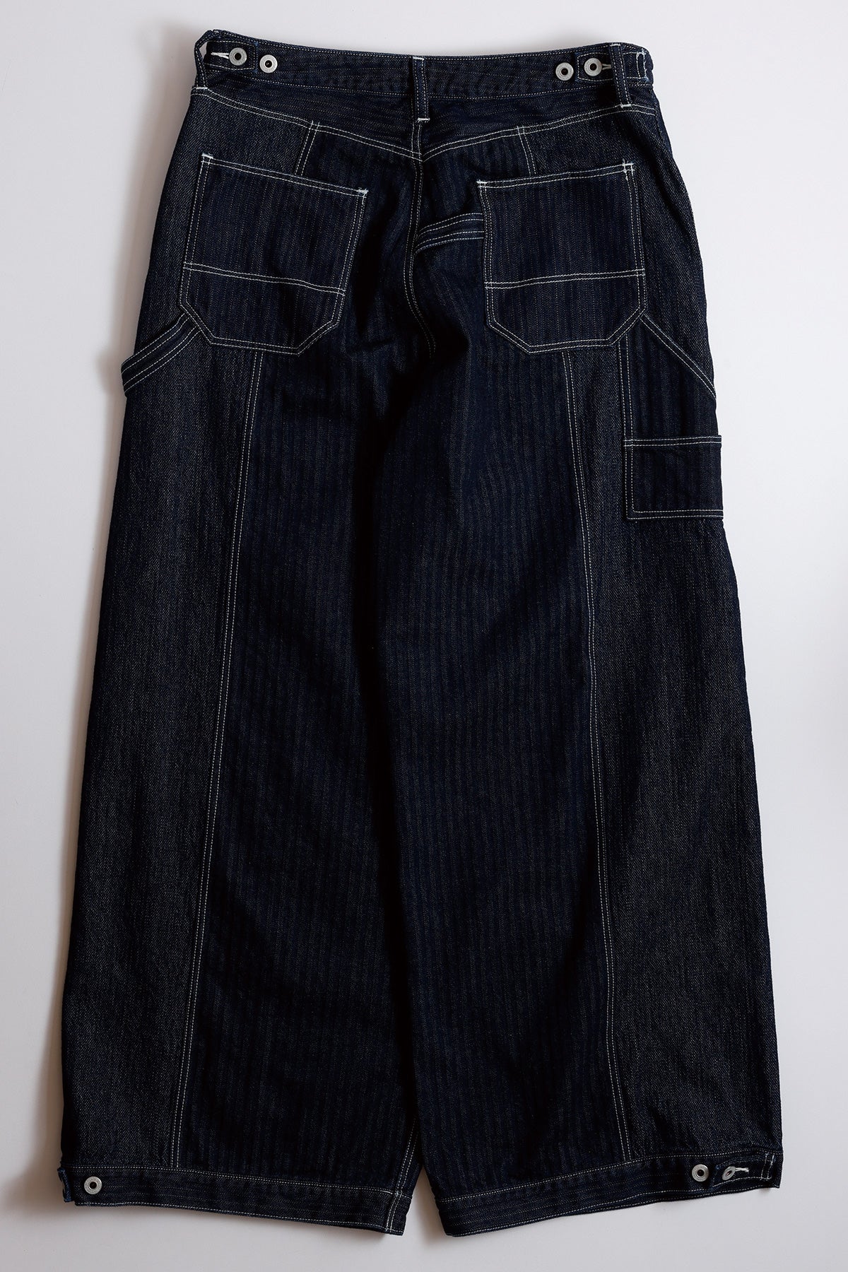 PATCHWORK DOUBLE KNEE PANTS RINSE (FA26) - INDIGO