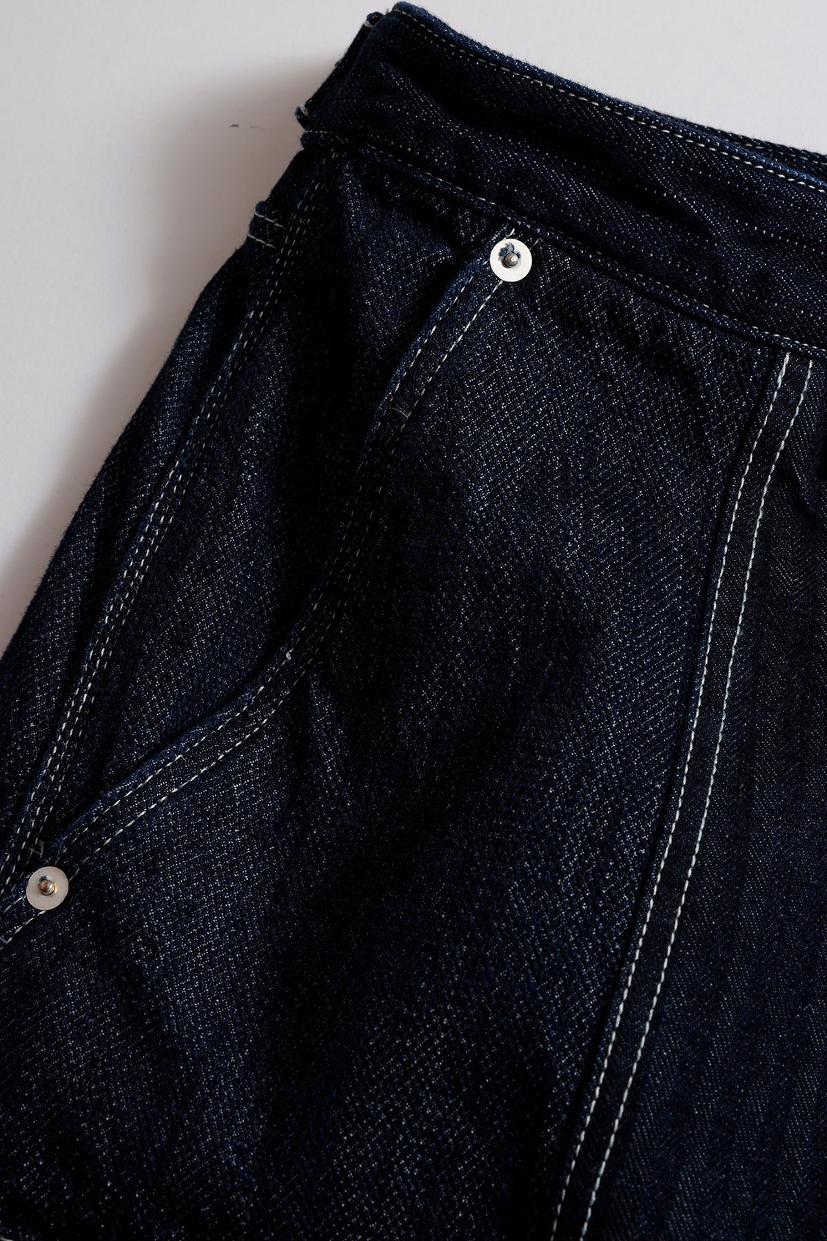 PATCHWORK DOUBLE KNEE PANTS RINSE (FA26) - INDIGO