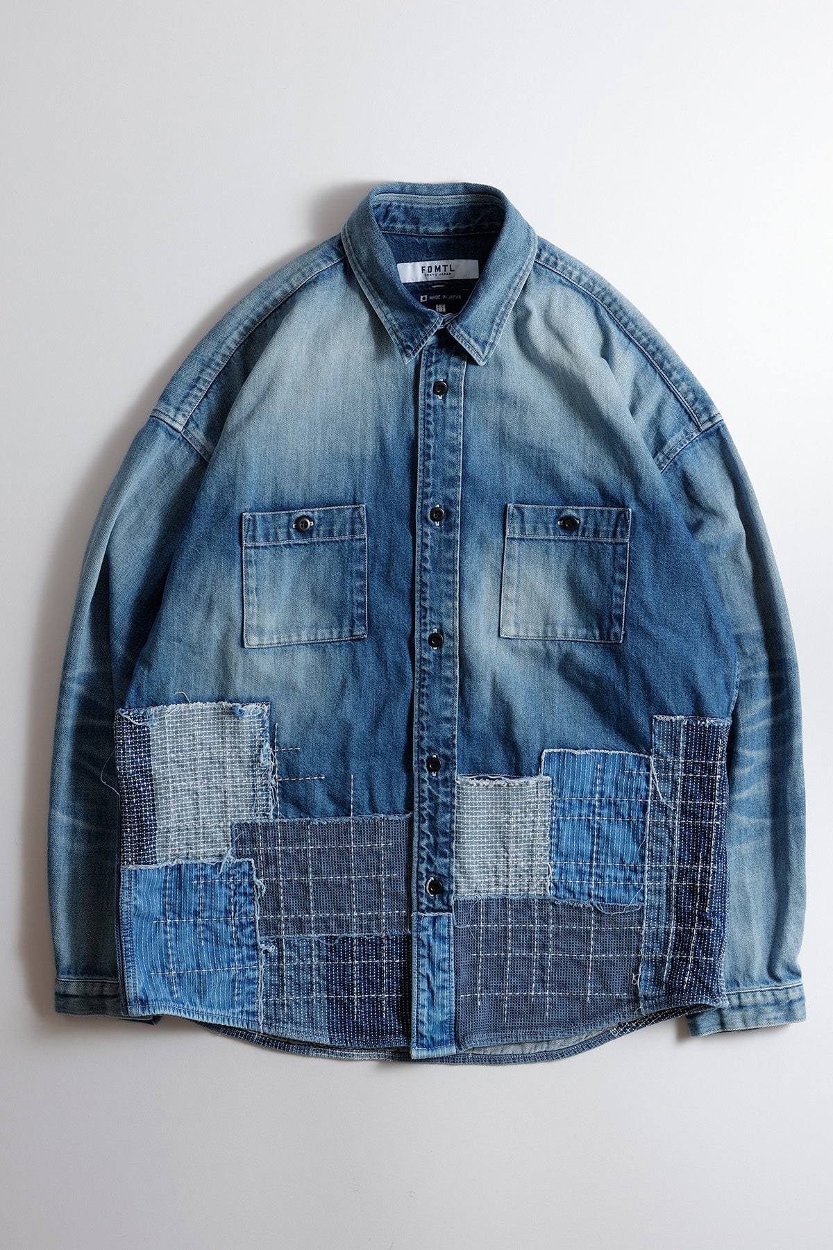 DENIM SASHIKO SHIRT 3YR WASH (FA25) - INDIGO