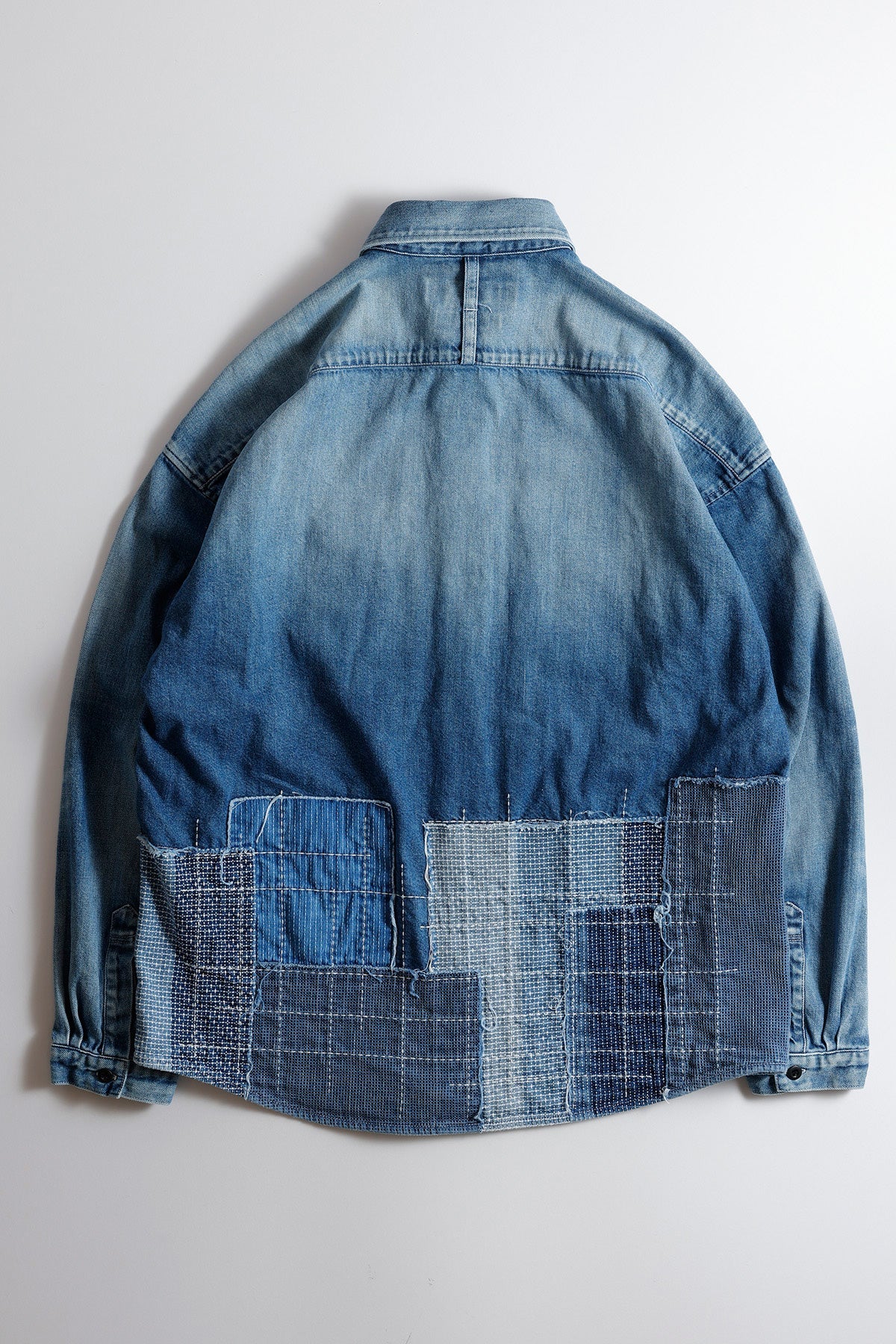 DENIM SASHIKO SHIRT 3YR WASH (FA25) - INDIGO