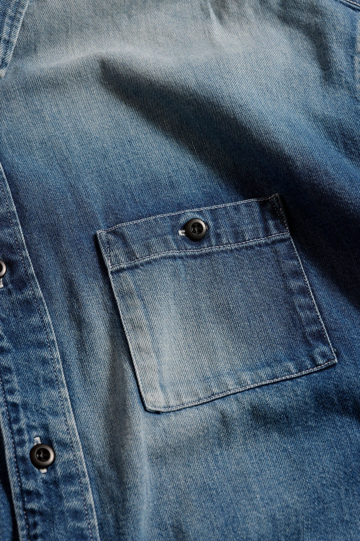 DENIM SASHIKO SHIRT 3YR WASH (FA25) - INDIGO