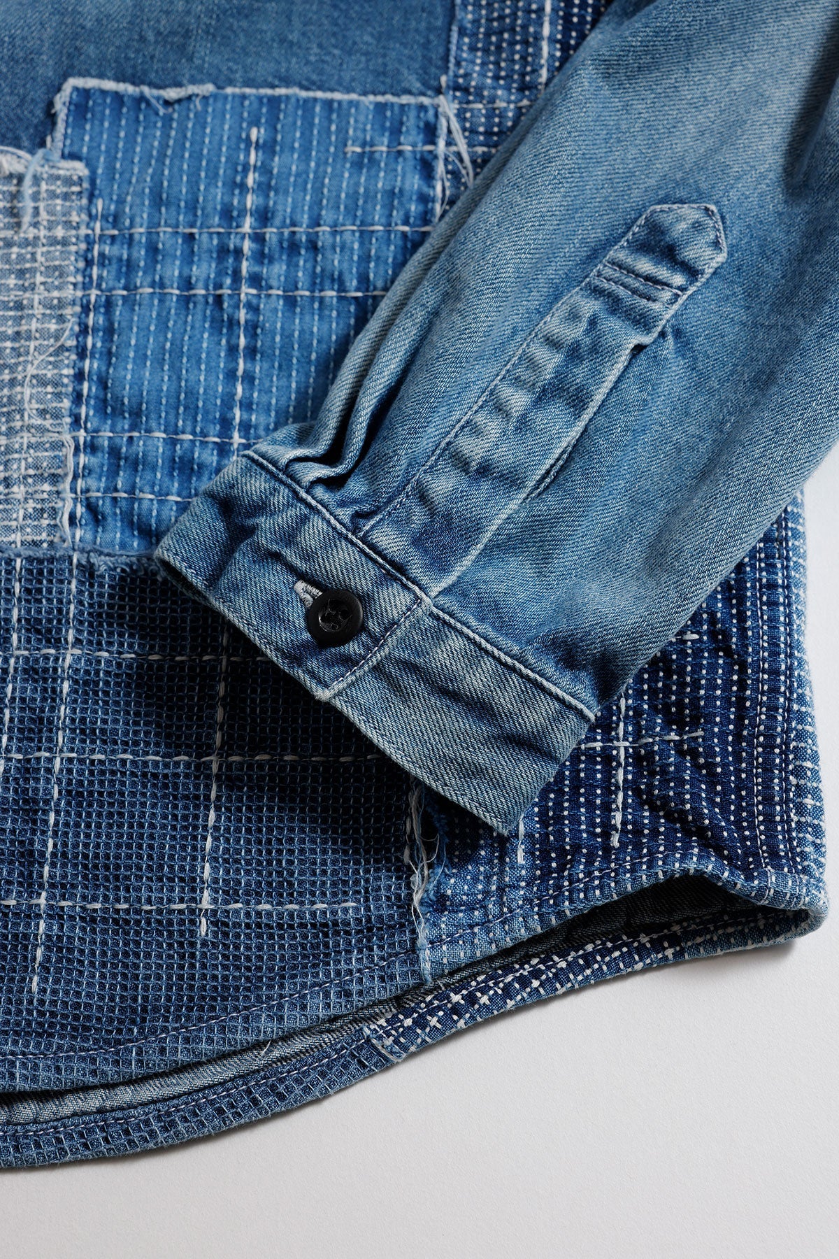 DENIM SASHIKO SHIRT 3YR WASH (FA25) - INDIGO