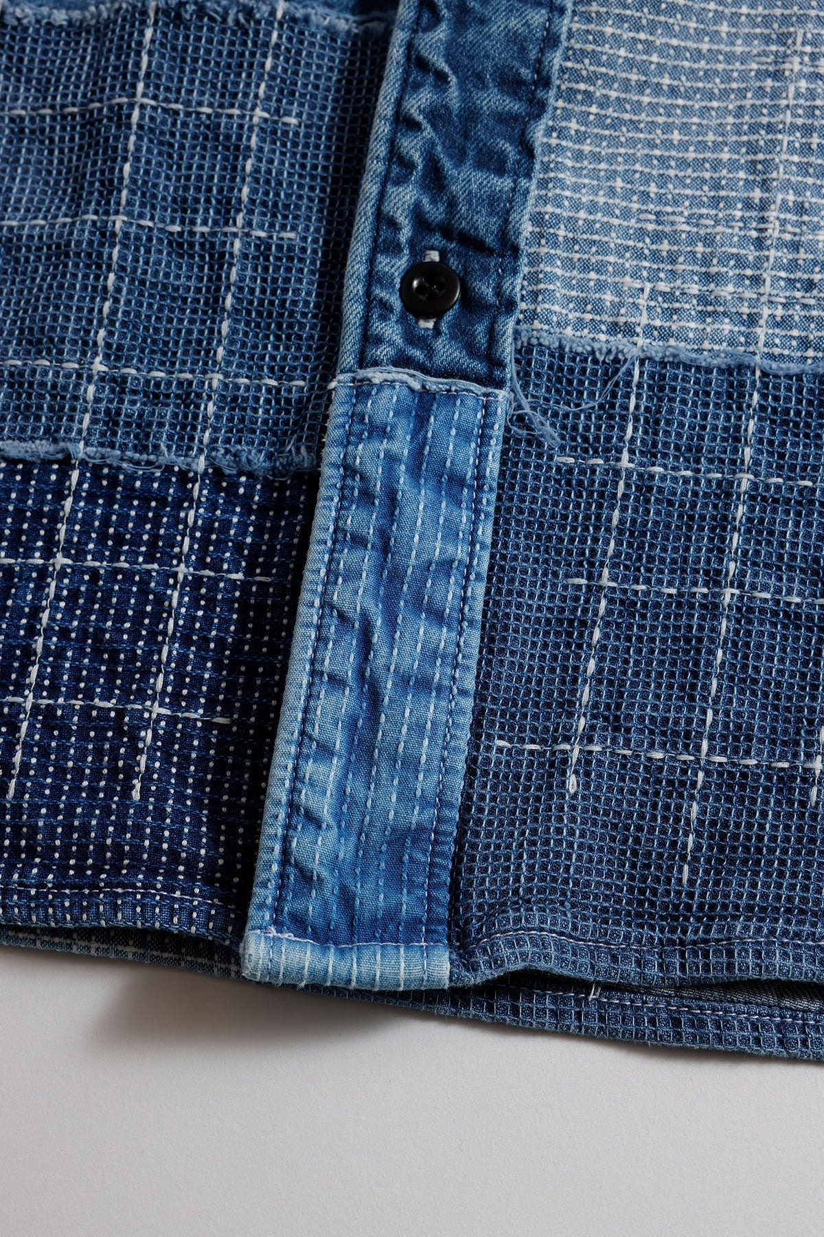 DENIM SASHIKO SHIRT 3YR WASH (FA25) - INDIGO