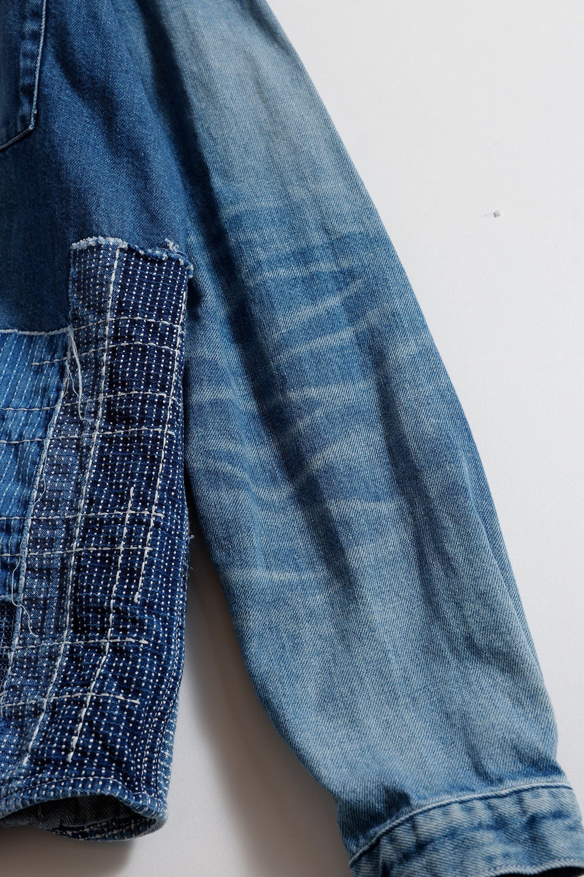 DENIM SASHIKO SHIRT 3YR WASH (FA25) - INDIGO