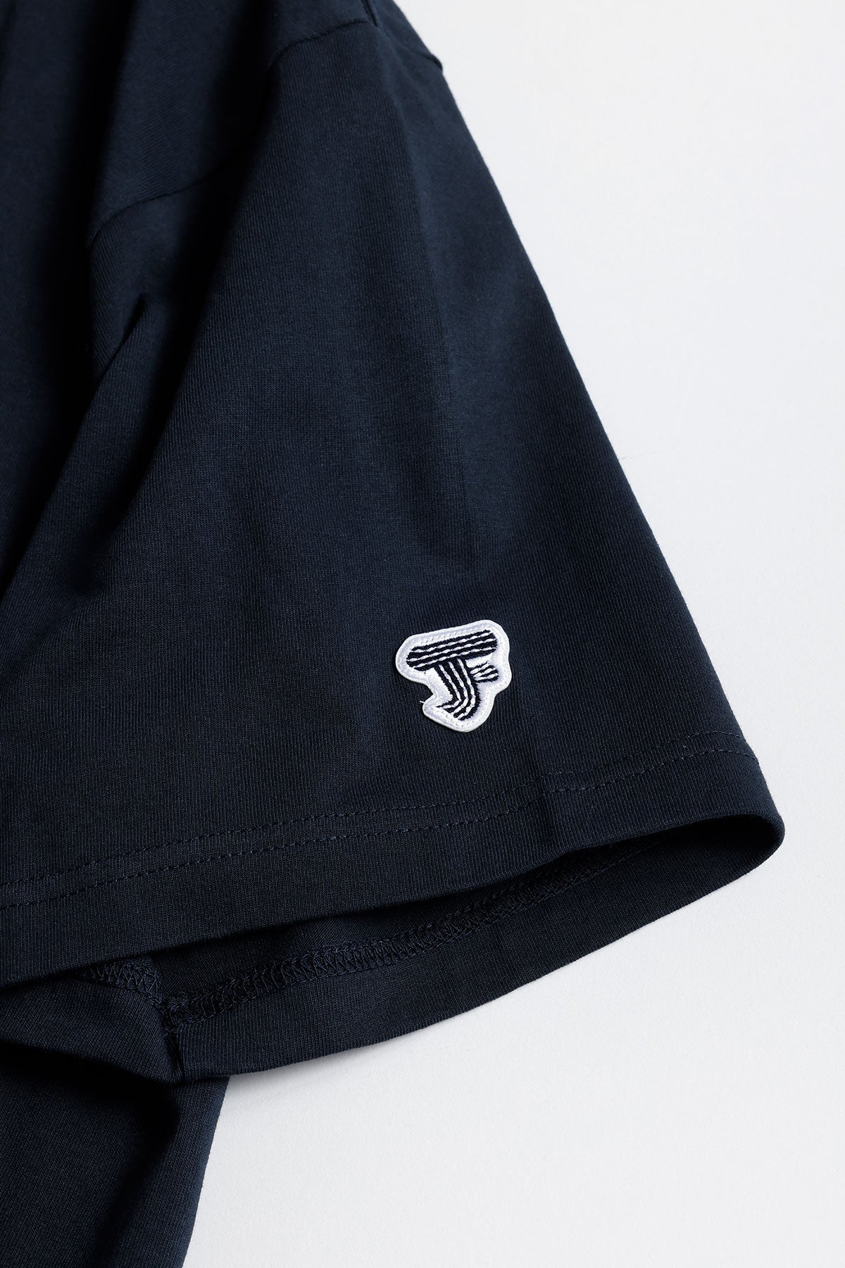 SQUARE JACQUARD TEE (FA25) - NAVY