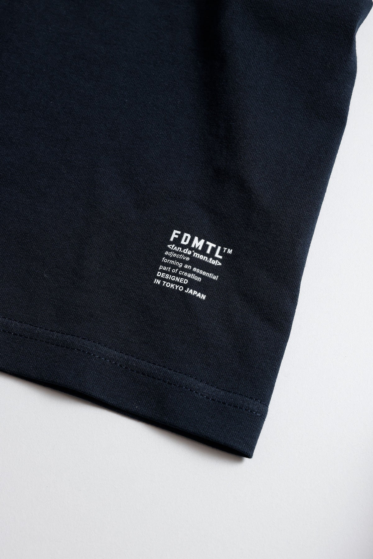SQUARE JACQUARD TEE (FA25) - NAVY