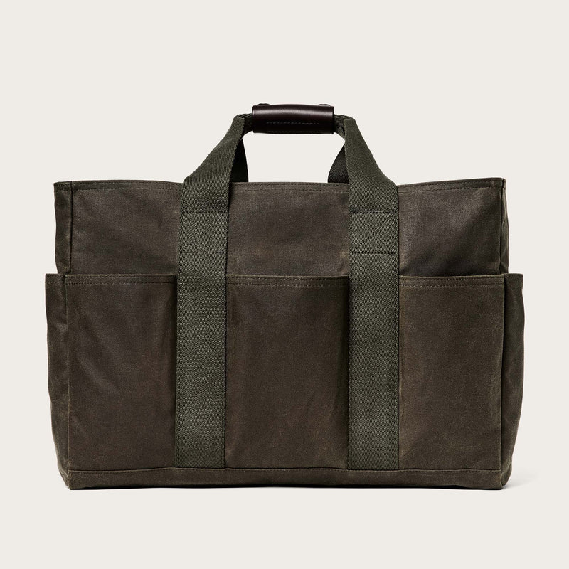 TIN CLOTH OPEN SUPPLY TOTE - OTTER GREEN