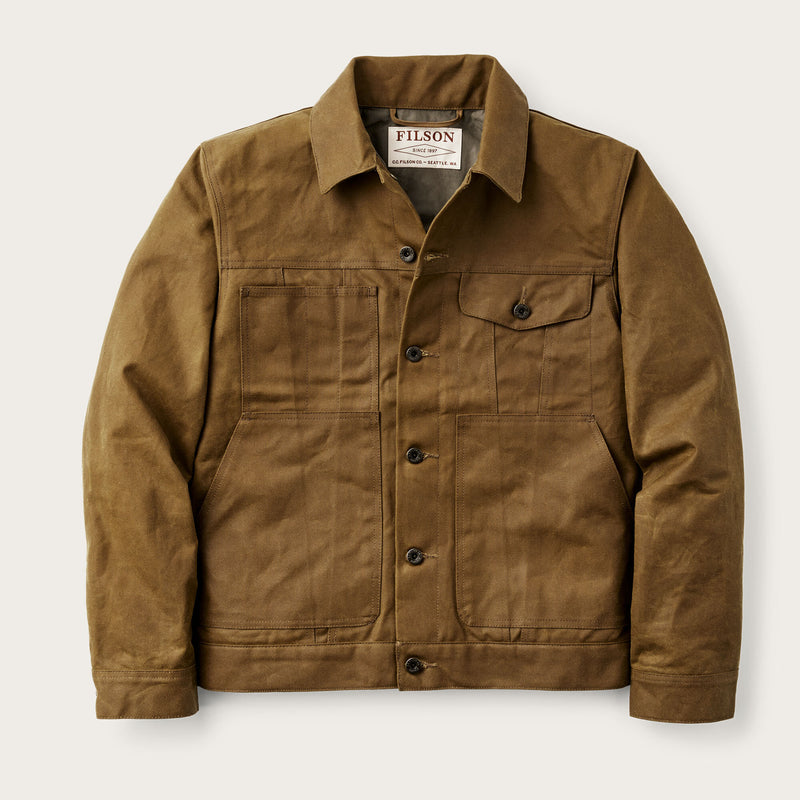 TIN CLOTH SHORT LINED CRUISER JACKET - DARK TAN