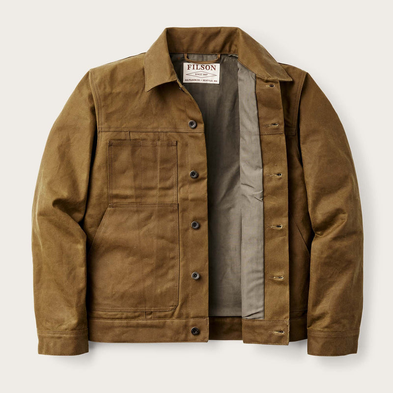 TIN CLOTH SHORT LINED CRUISER JACKET - DARK TAN
