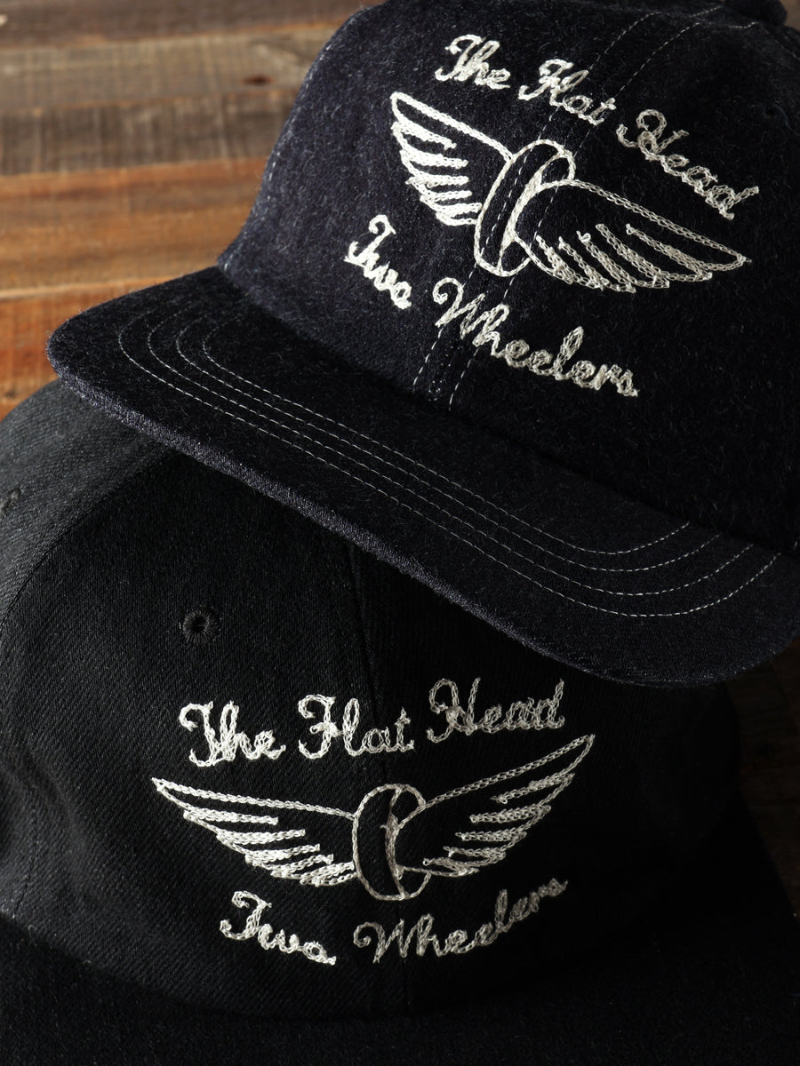 FN-HC007 HEADWEAR - 12oz DENIM TRACKER CAP - BLACK