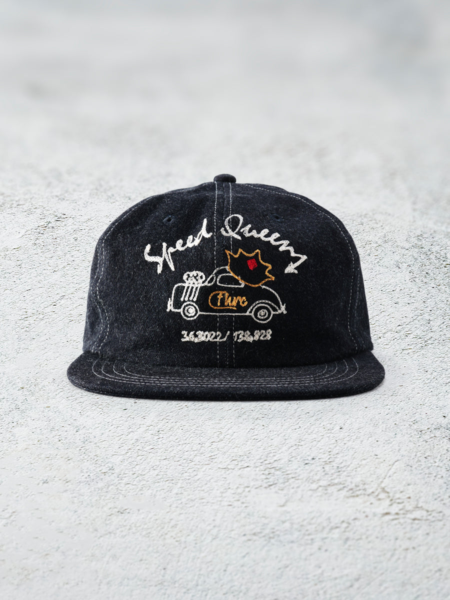 FN-HC008 HEADWEAR - 12oz DENIM TRACKER CAP - INDIGO
