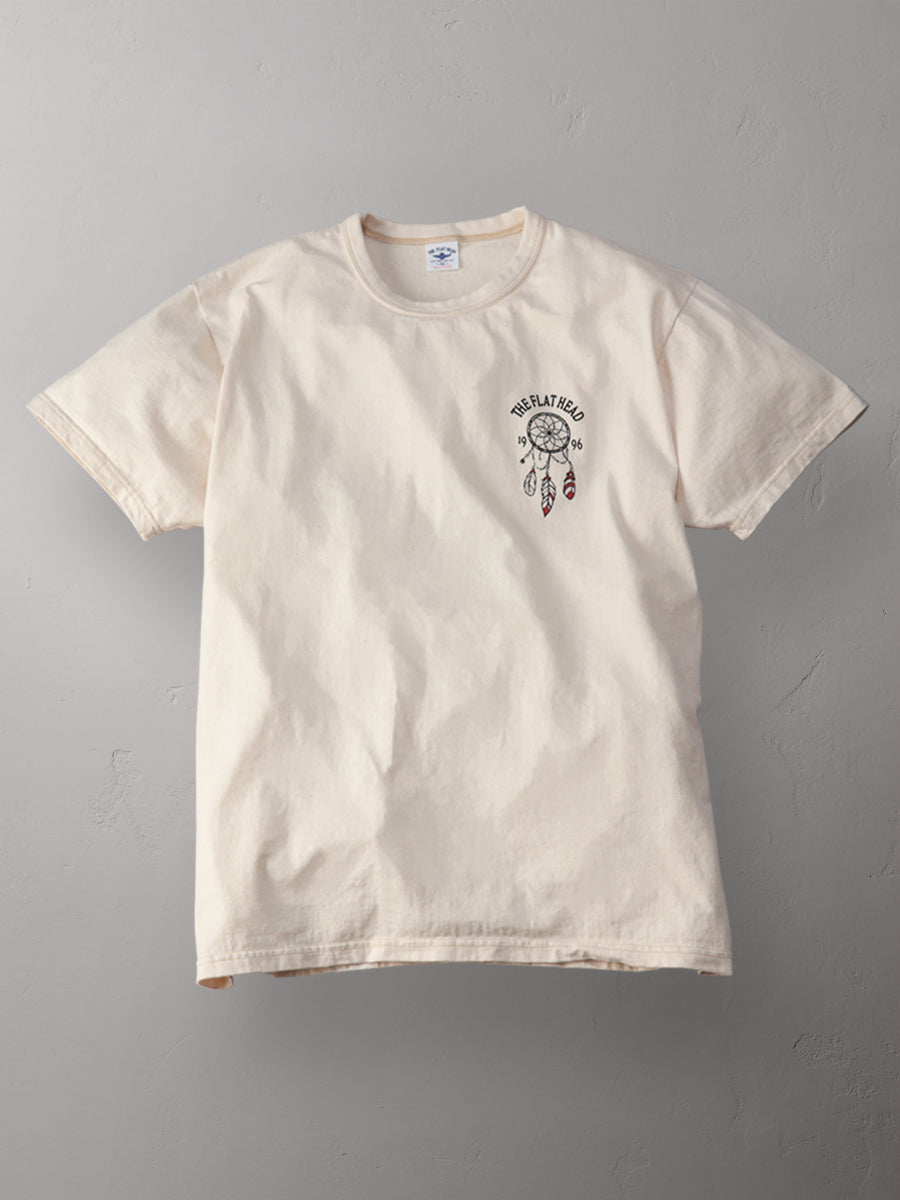 FN-THC-048 T-SHIRT - MOTORCYCLE RACE - NATURAL