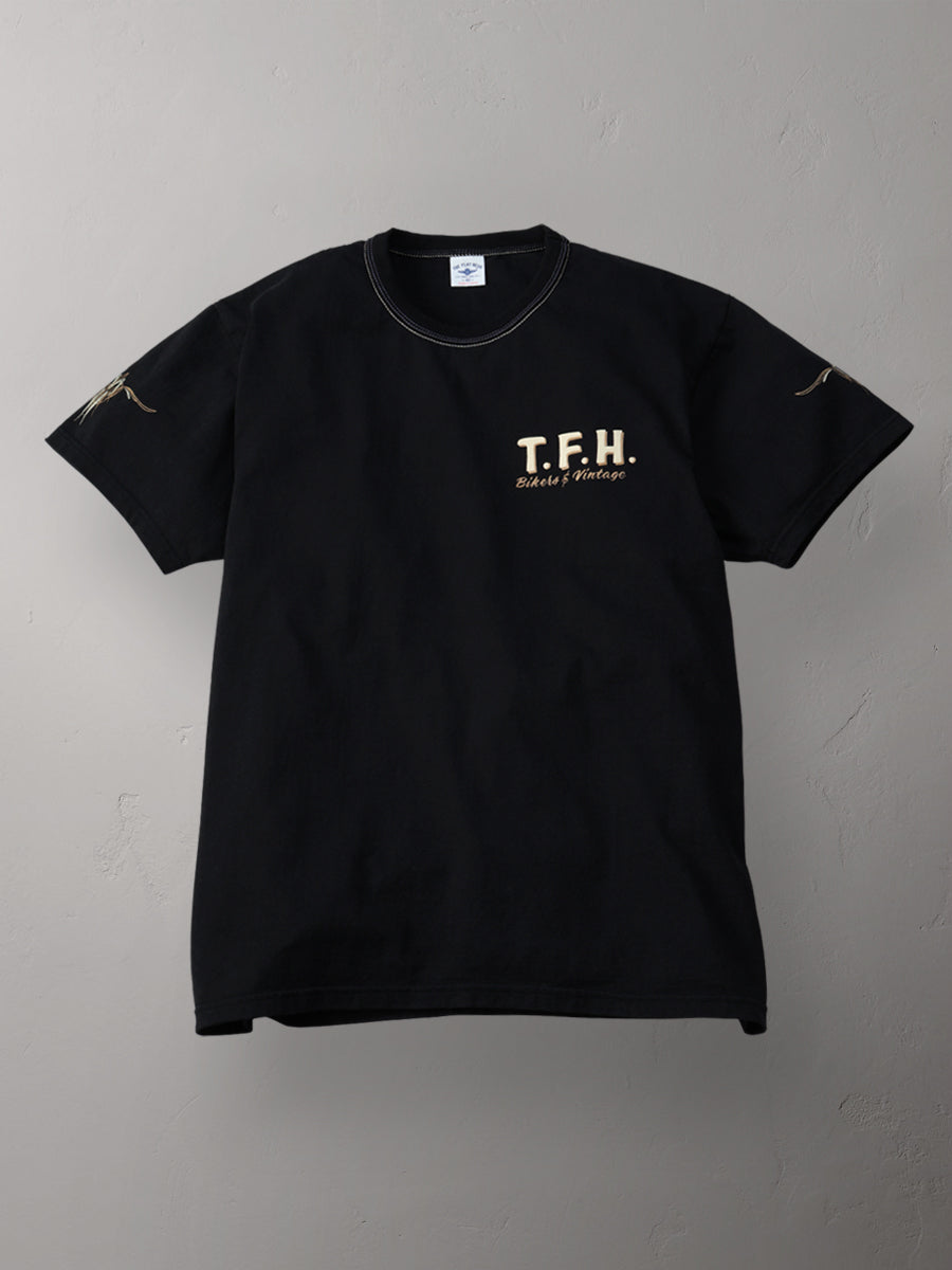 FN-THC-065 T-SHIRT - PINSTRIPE - BLACK