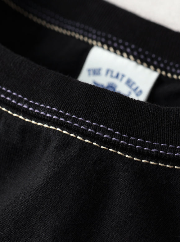 FN-THC-065 T-SHIRT - PINSTRIPE - BLACK