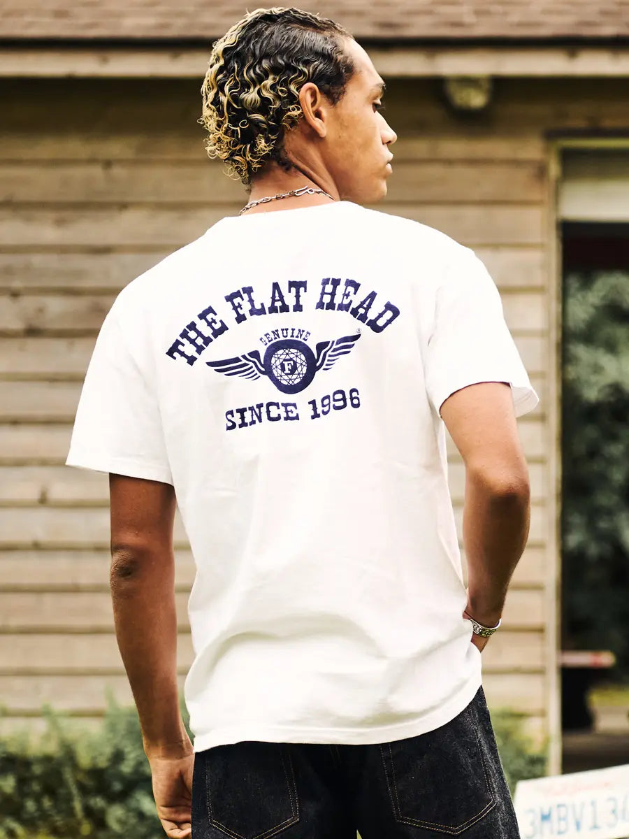 FN-THC-202 FLYING WHEEL TEE S/S - WHITE