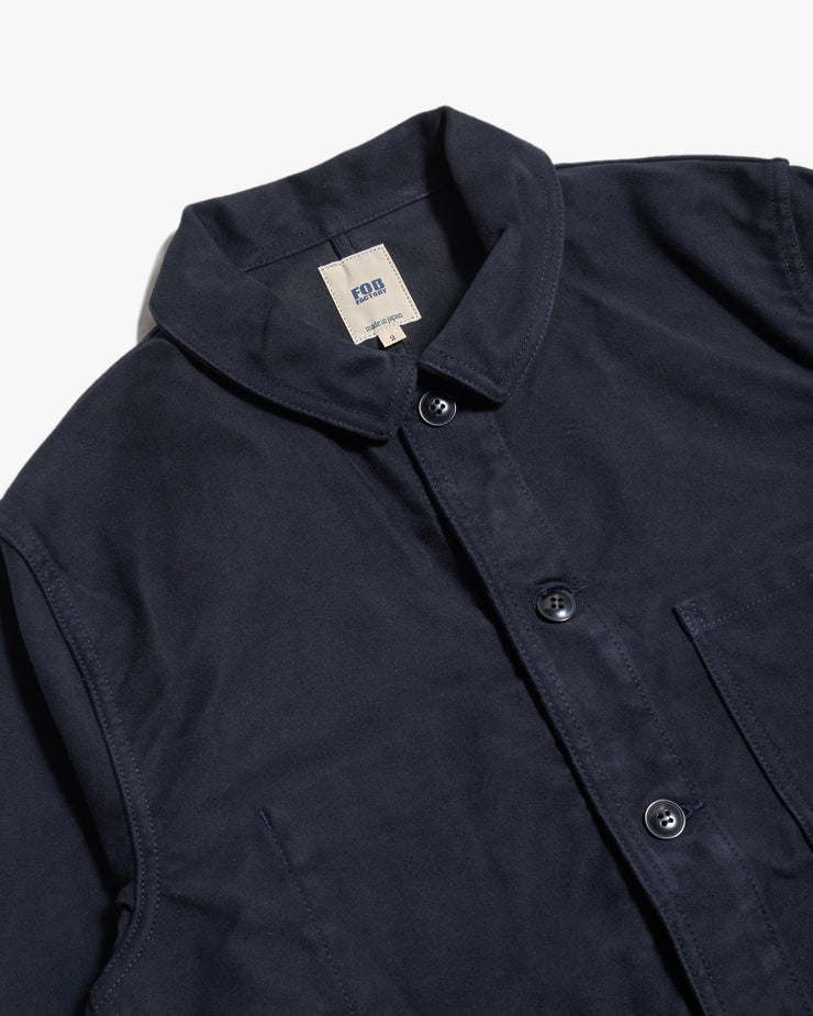 F2373 FRENCH MOLESKIN JKT - NAVY