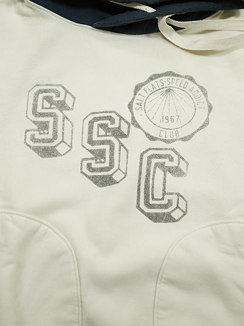GS2429972 S.S.C. TWO TONE HOODIE - OFF WHITE/NAVY