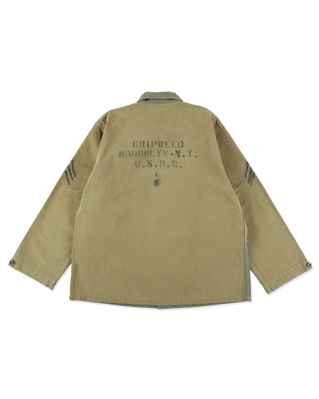 USMC M44 HBT TWO-TONE JACKET AGED - AGED OD TWO-TONE