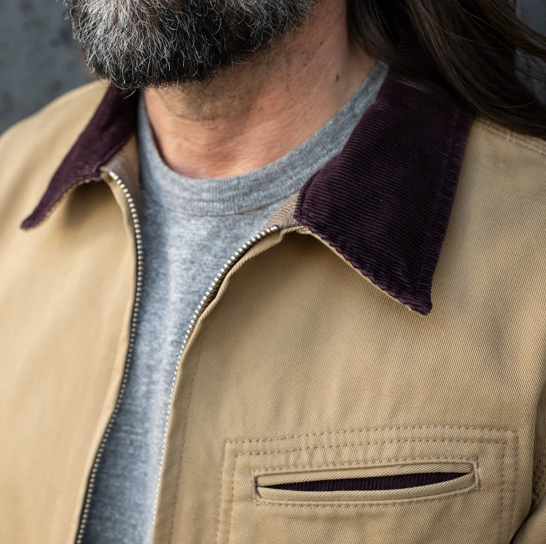 IHJ-144 12oz Kurashikizome Twill Work Jacket - BEIGE
