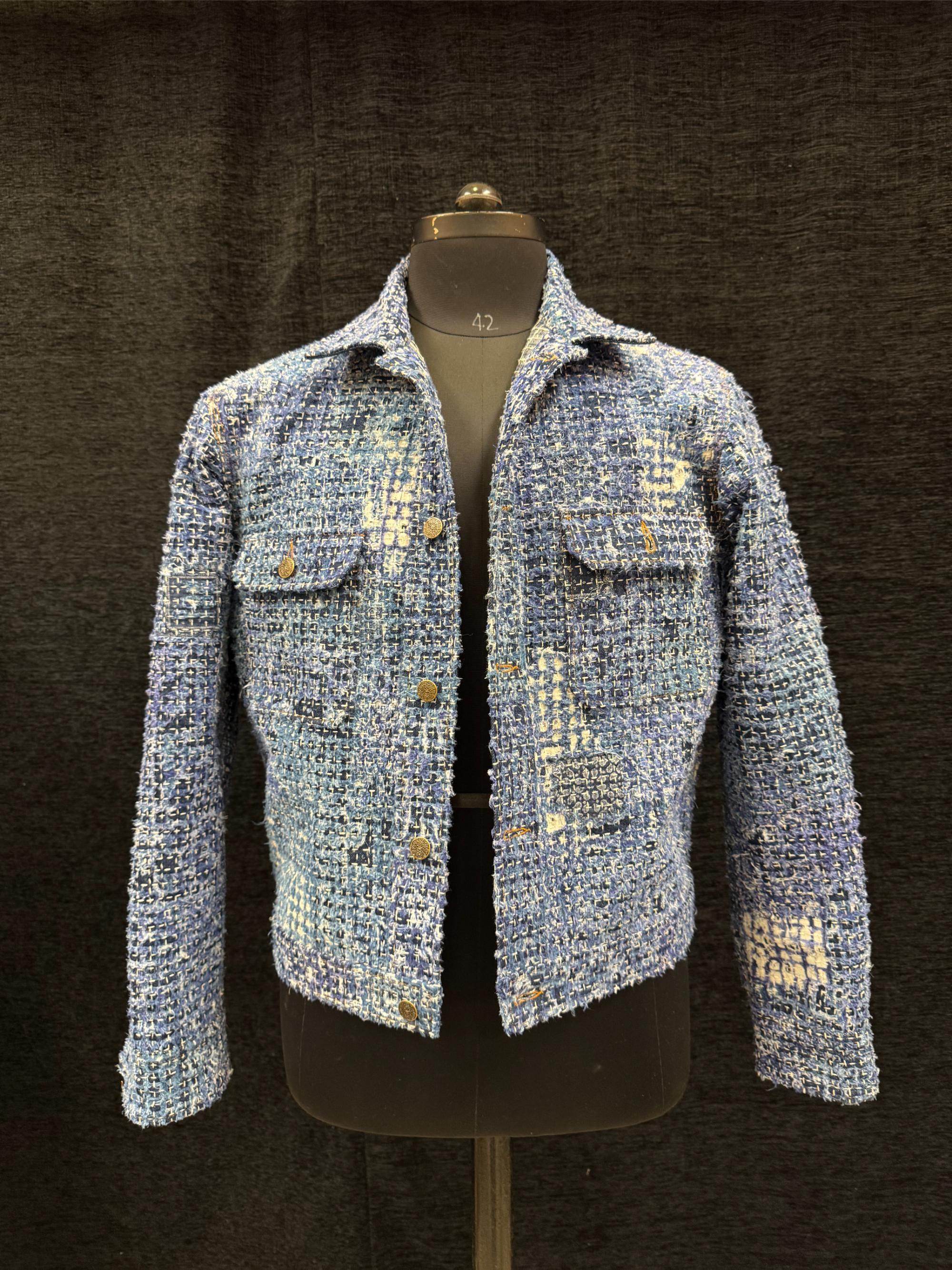 AK/PR/LOT4/JKT/058 Blue Boro Denim Jacket - BLUE