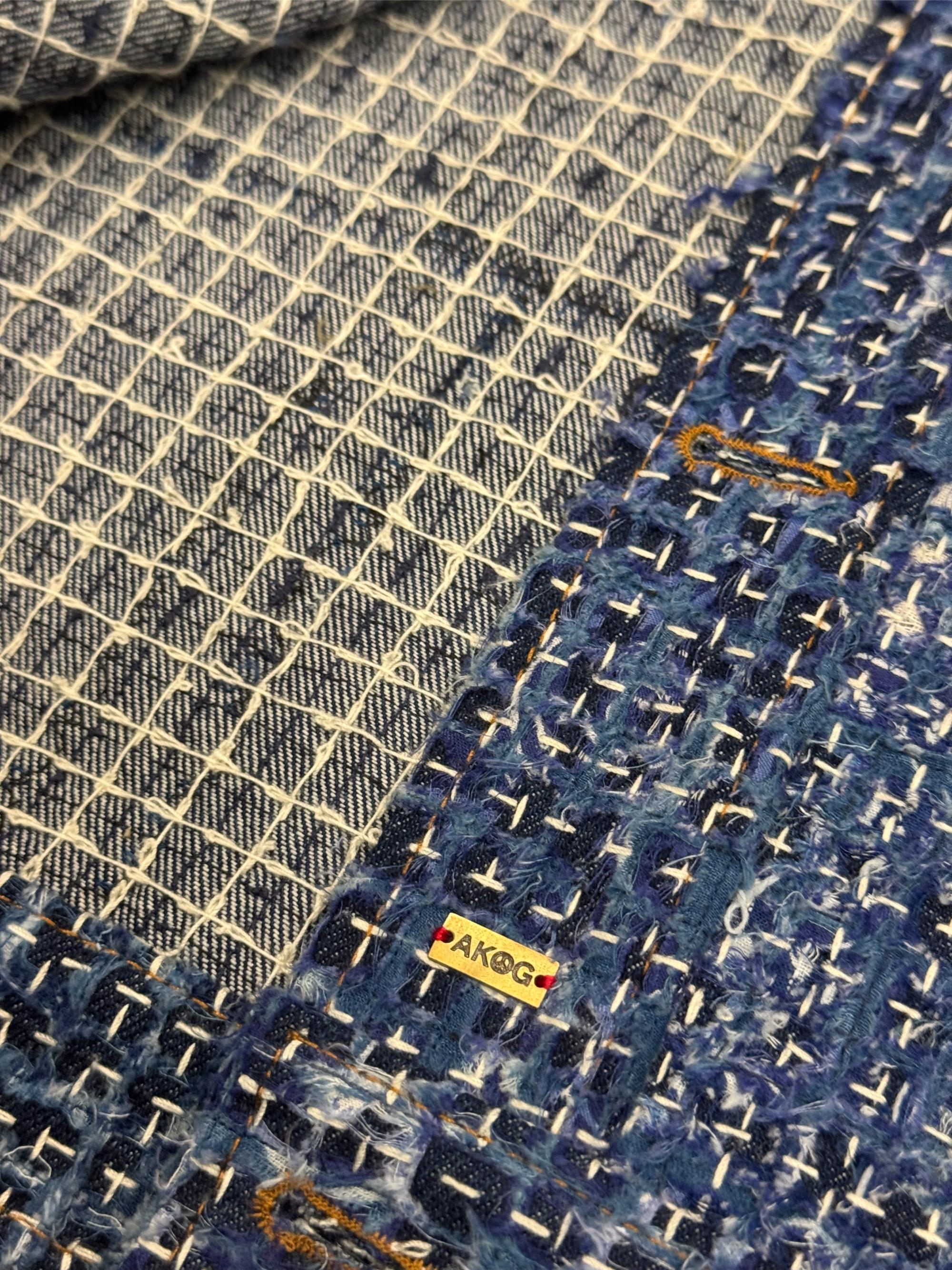 AK/PR/LOT4/JKT/058 Blue Boro Denim Jacket - BLUE