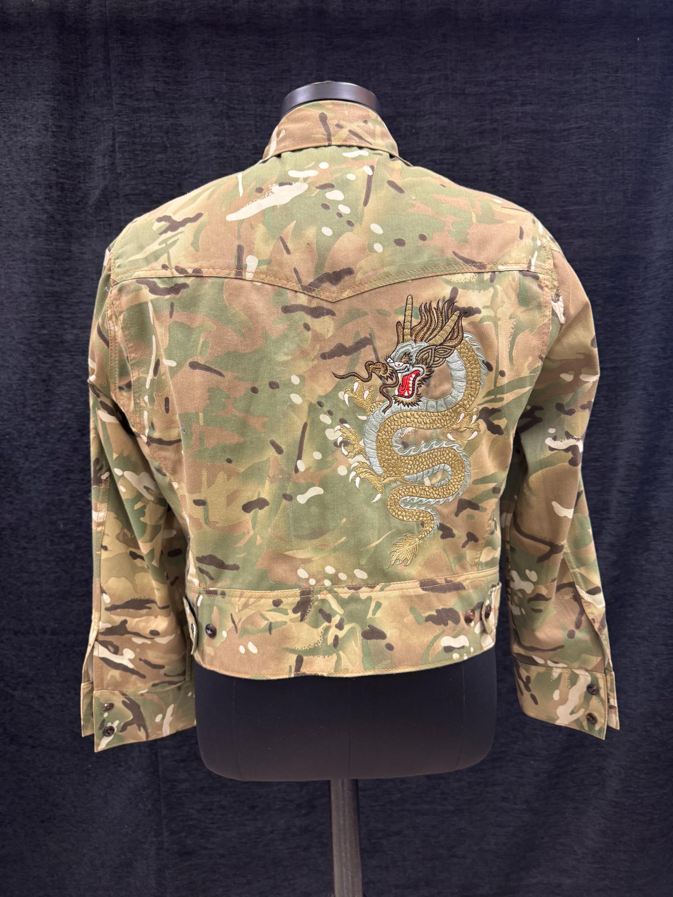 AK/PR/LOT4/JKT/064 Biker Vent Pleated Dragon Bomber Jakcet - GREEN-CAMO