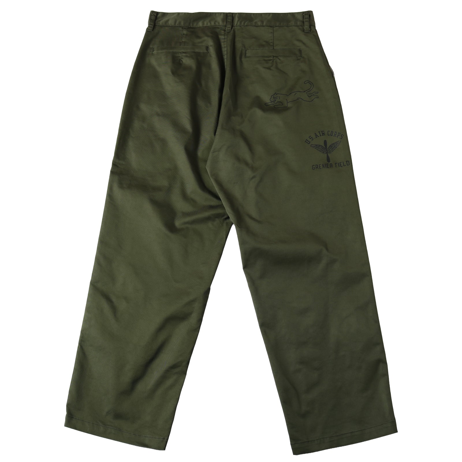 BR-25442 AUTHENTIC T/C CHINO PRINT PANTS - KHAKI