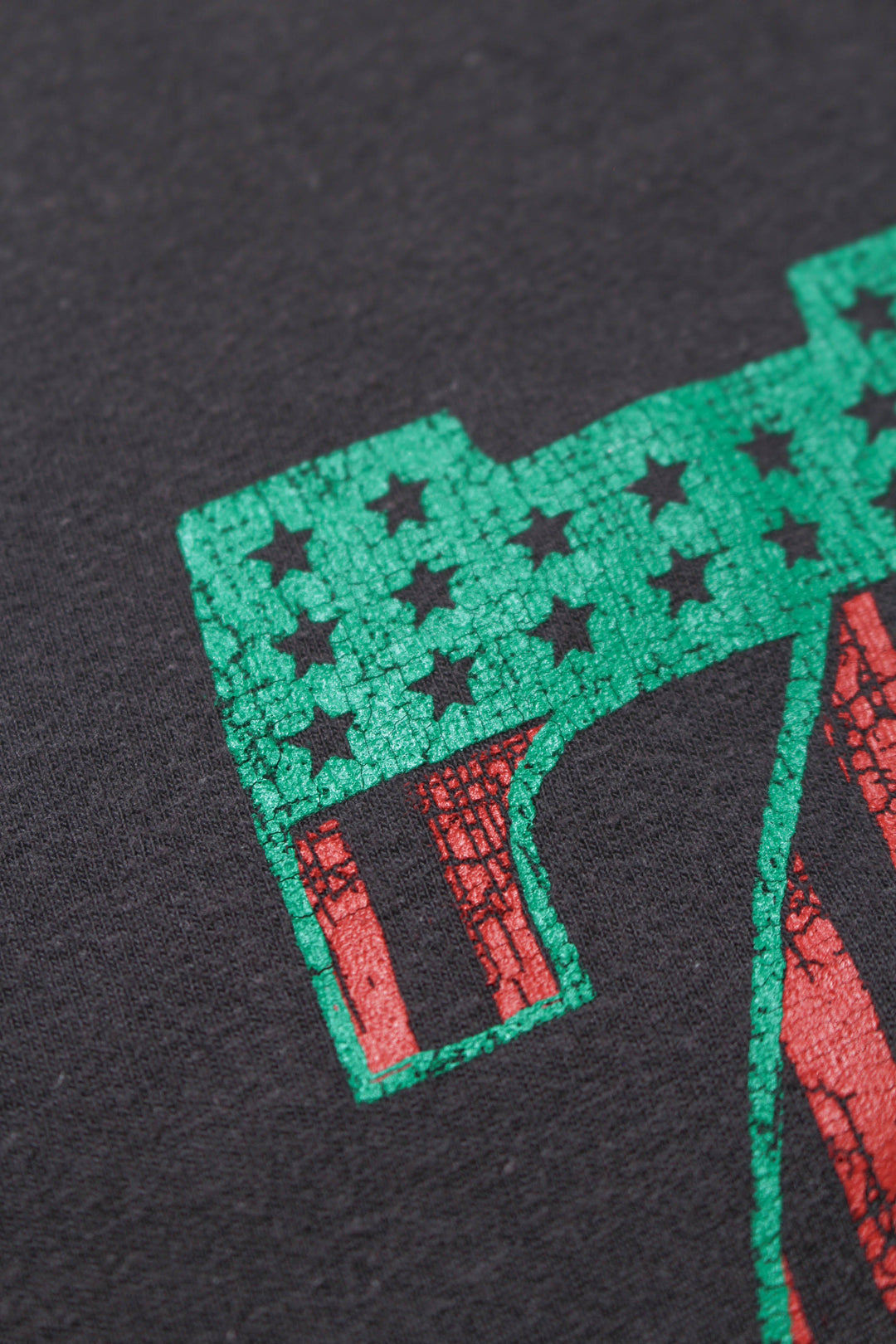 7 VINYL TEE AGED - BLACK