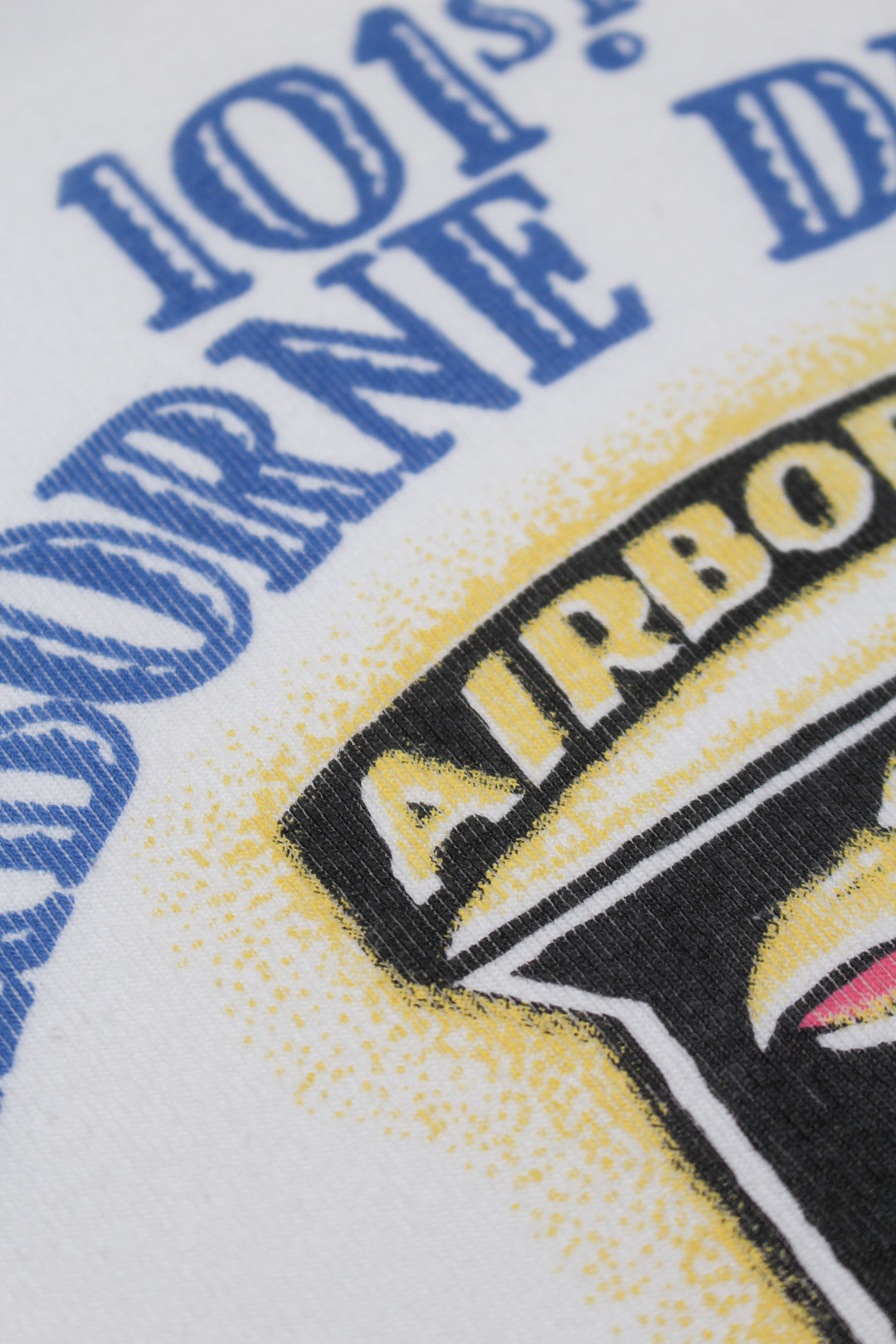 101ST AIRBORNE DIV. RIBBED SS CS AGED - WHITExBLACK