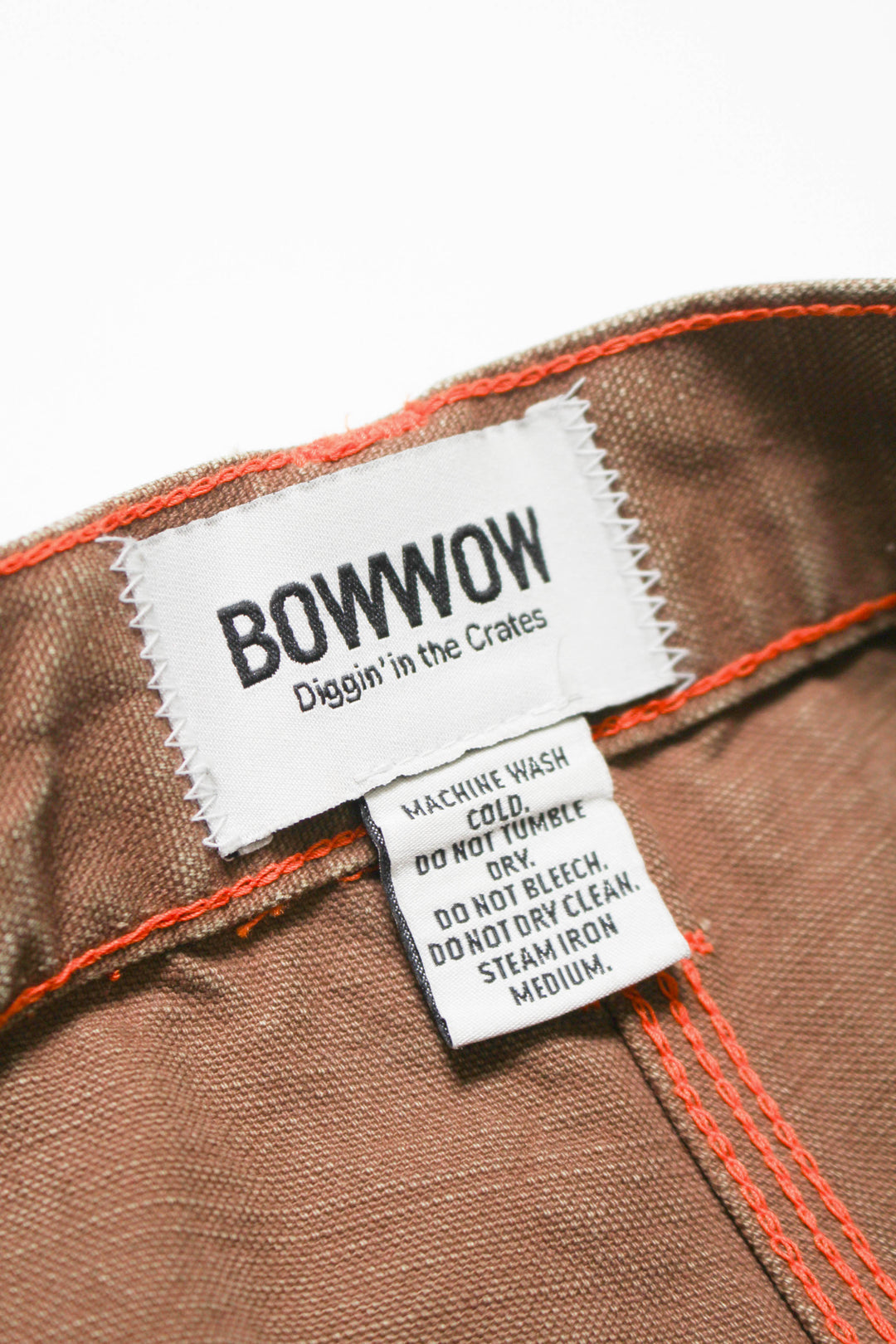 BROWN DUCK DOUBLE KNEE PANTS AGED - BROWN