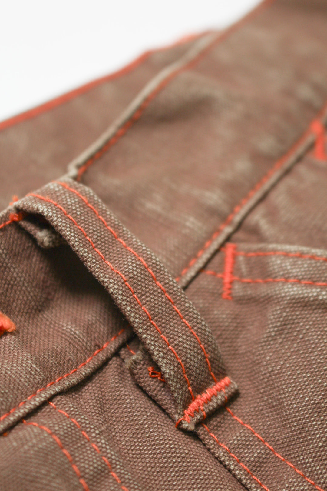 BROWN DUCK DOUBLE KNEE PANTS AGED - BROWN