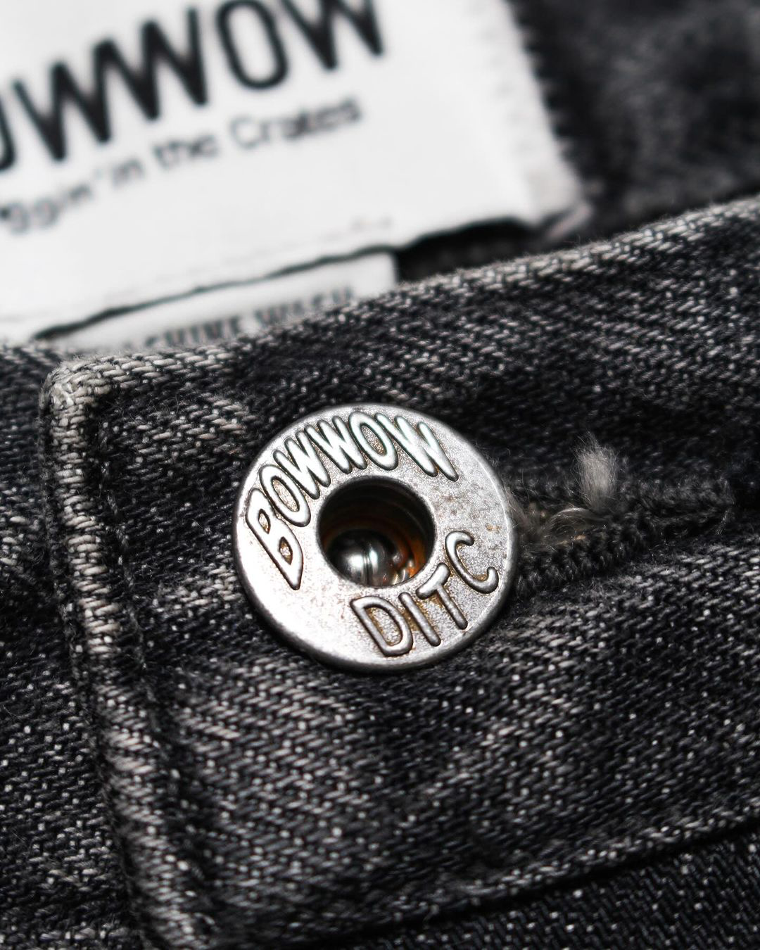 30S BLACK DENIM PANTS REPAIRED - BLACK AGING