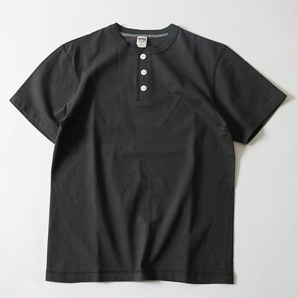 BR-8146 COZUN HENRY NECK T-SHIRT - BLACK