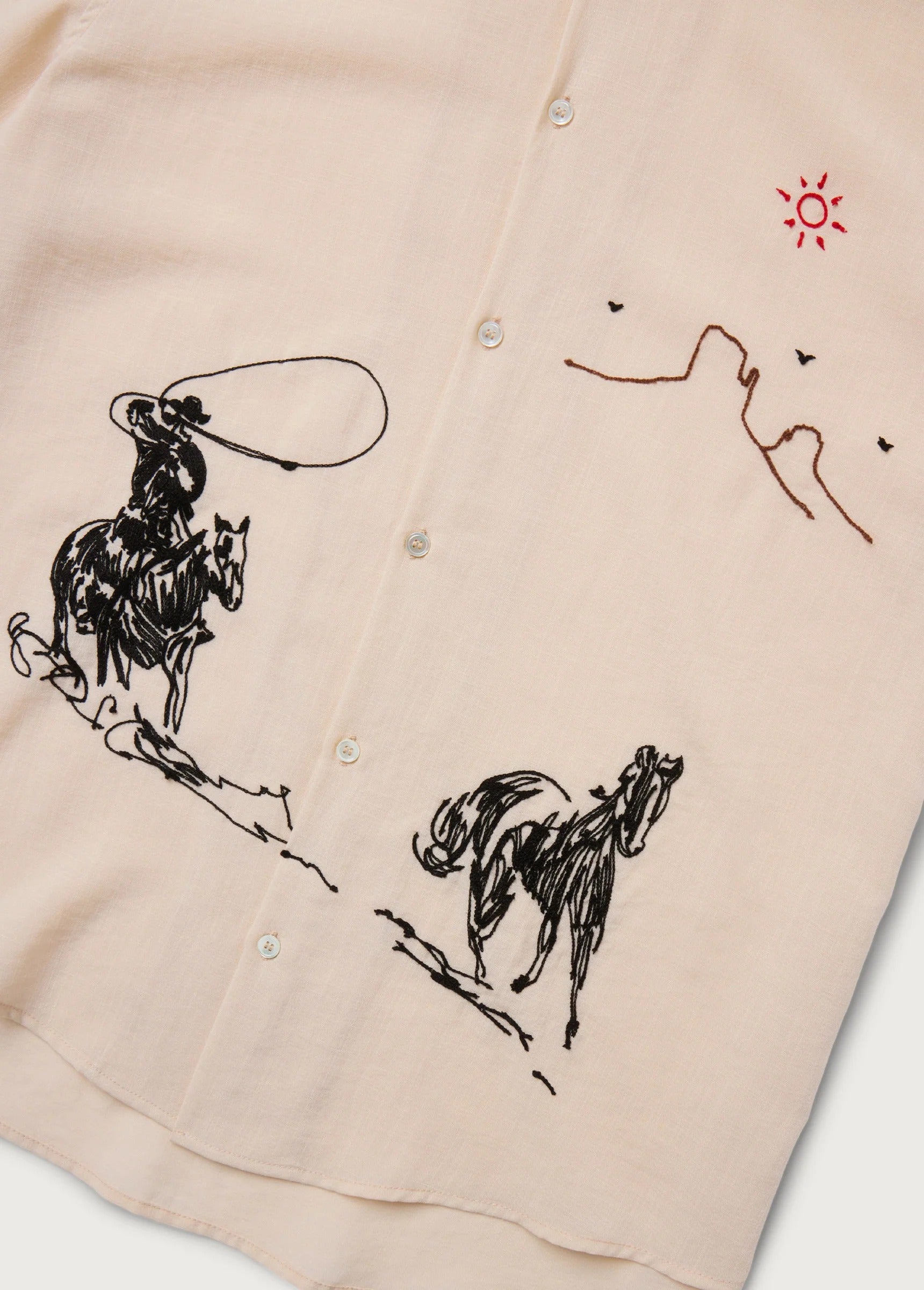 INTO THE DISTANCE CAMP SHIRT - IVORY