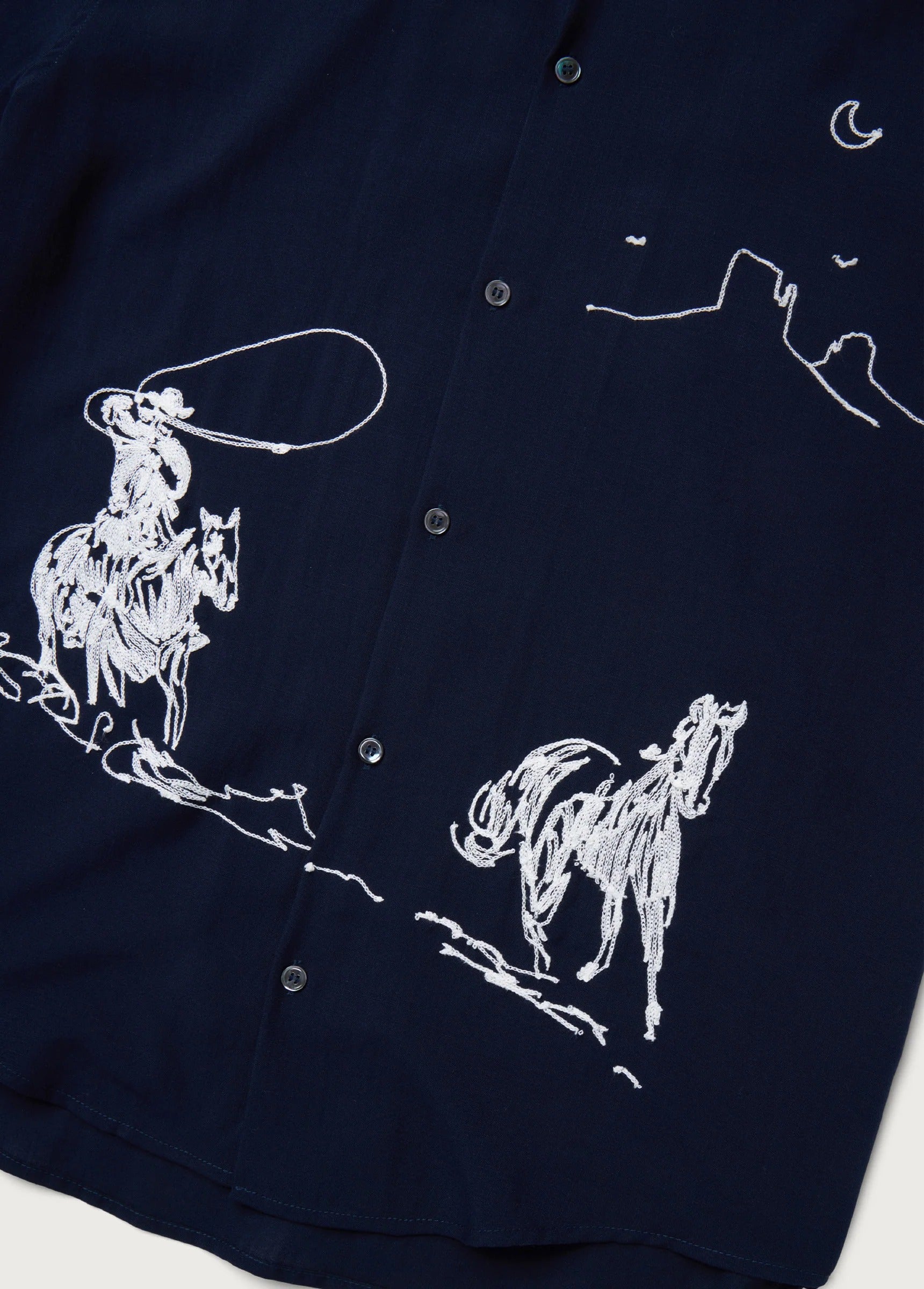 INTO THE DISTANCE CAMP SHIRT - NAVY