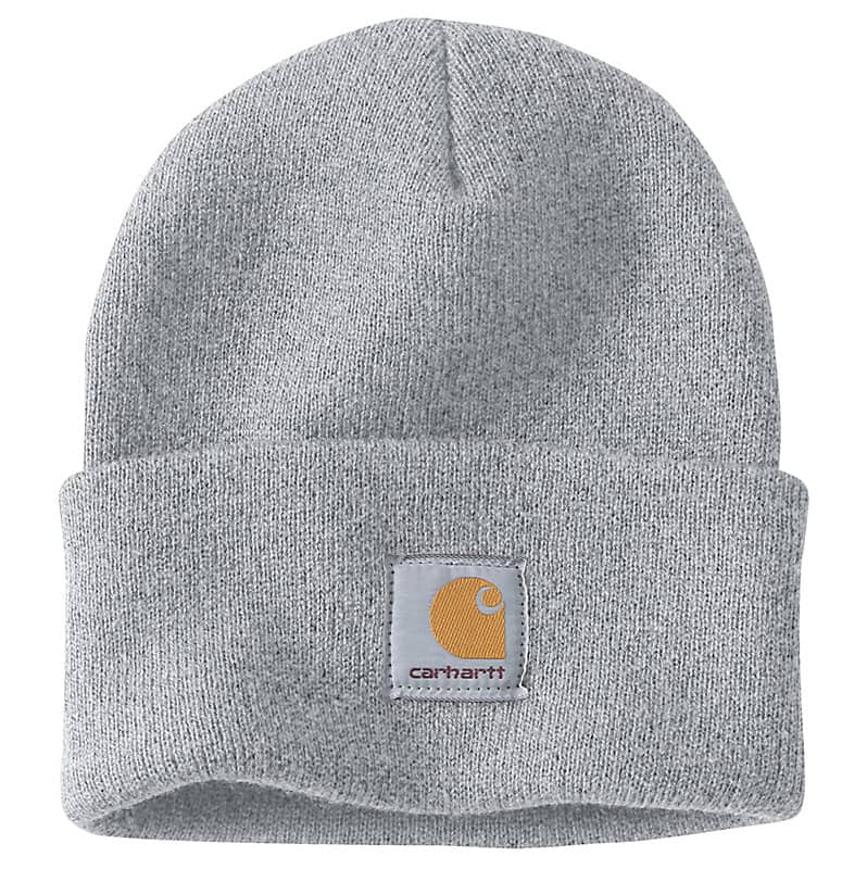 KNIT CUFFED BEANIE - HEATHER GREY