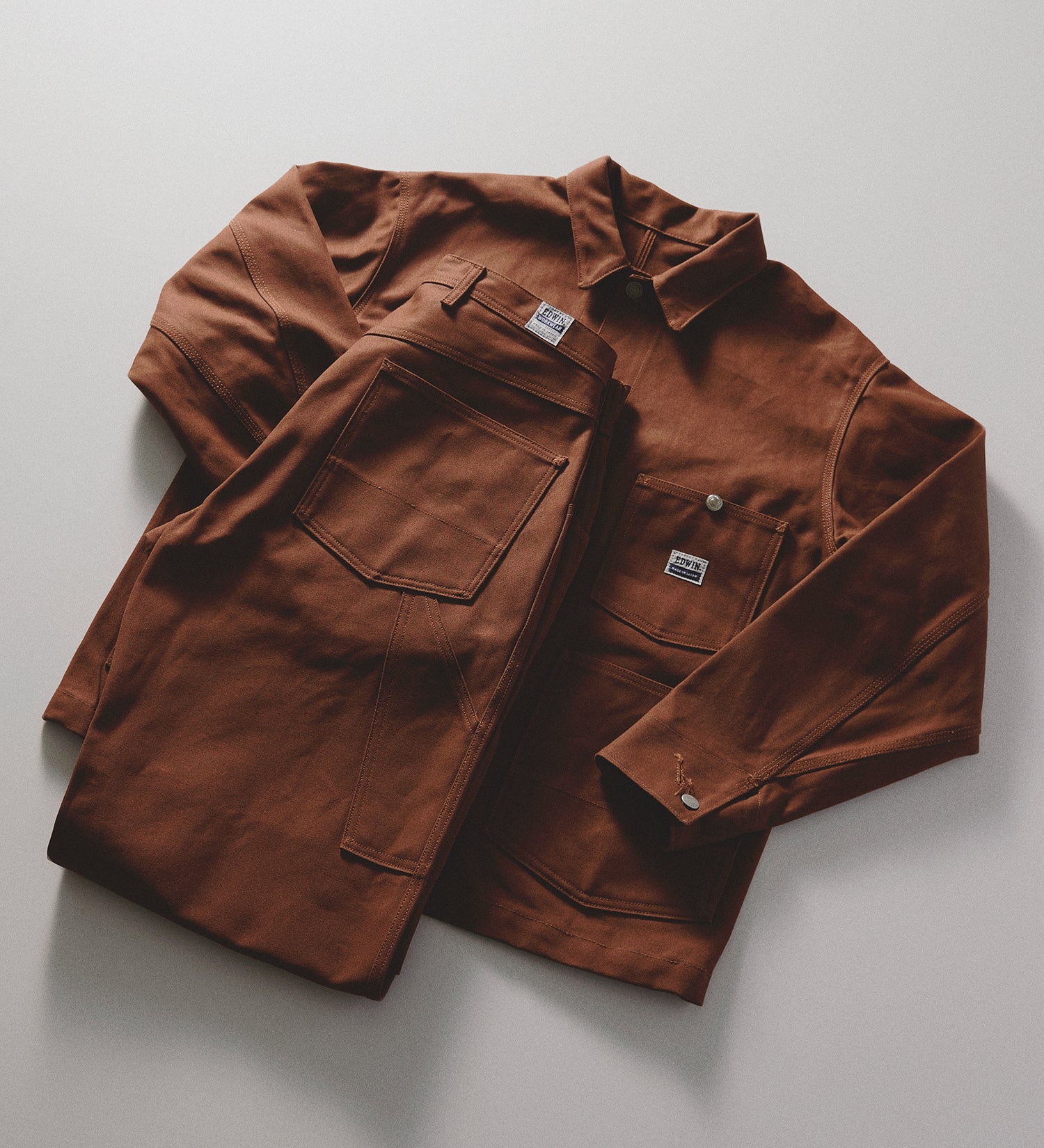 KSB02-168 PAINTER PANTS RIGID UNWASHED - BROWN