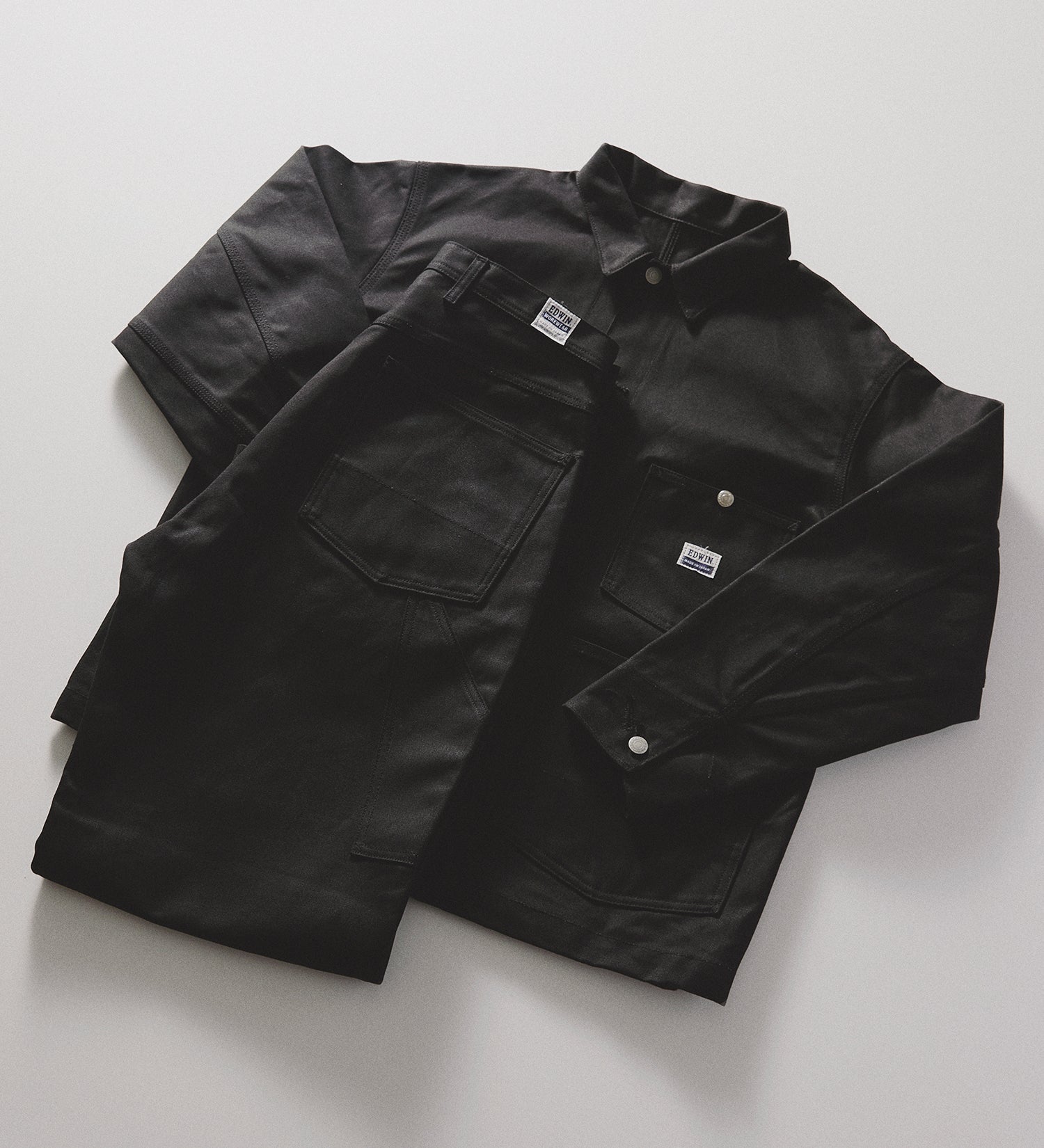 KSB02-175 PAINTER PANTS RIGID UNWASHED - BLACK