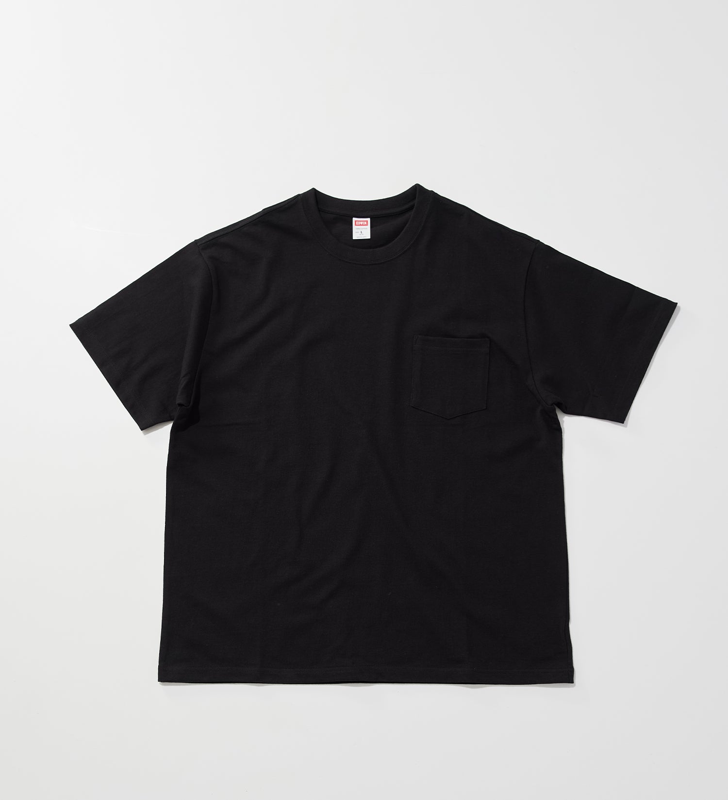 KST061-75 POCKET TEE S/S - BLACK