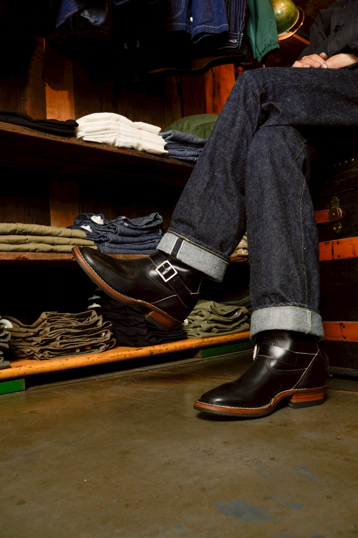 MB9165 MOTORCYCLE CUSTOM HEELED - BLACK CHRMX