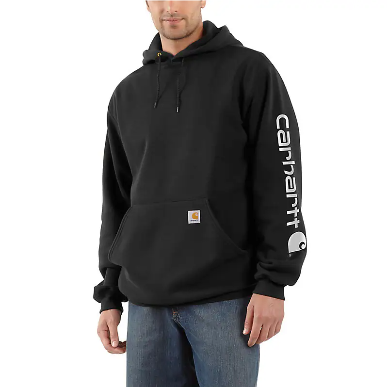 LOOSE FIT MIDWEIGHT LOGO SLEEVE GRAPHIC SWEATSHIRT - BLACK/WHITE