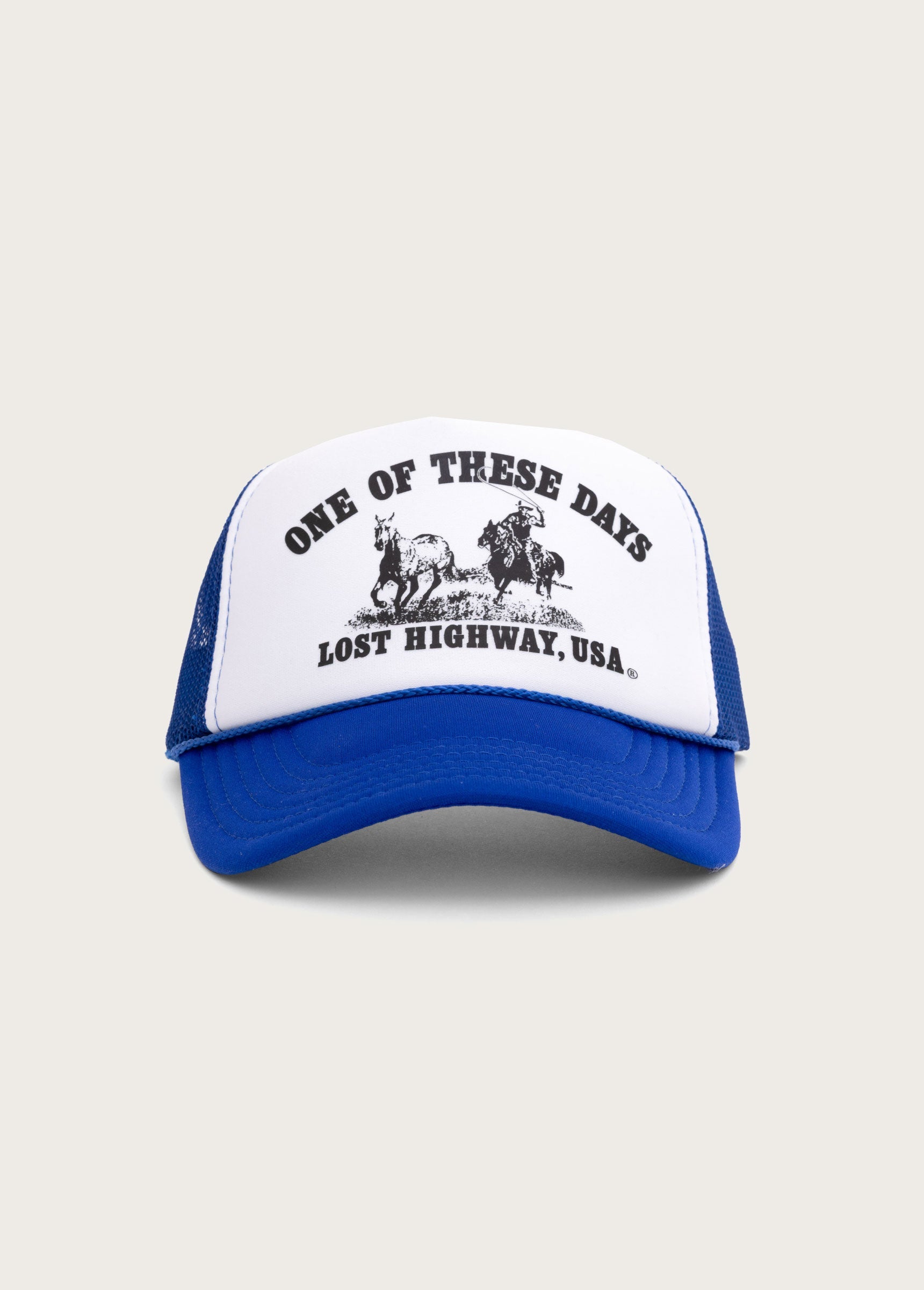 LOST HIGHWAY FOAM TRUCKER HAT - ROYAL BLUE WHITE