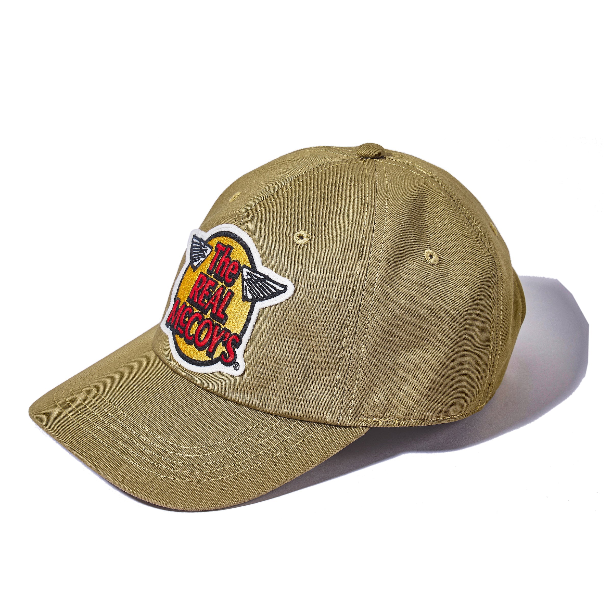 MA23001 THE REAL McCOY'S LOGO BASEBALL CAP - KHAKI