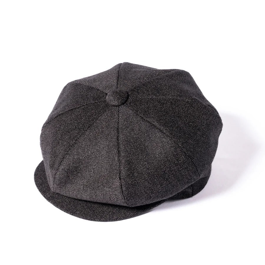 MA24105 DOUBLE DIAMOND PRINTED NEWSBOY CAP - SALT&PEPPER
