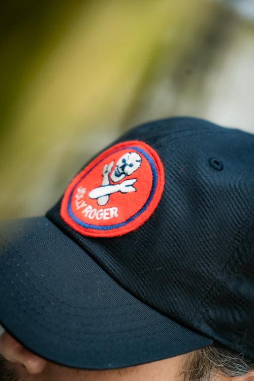 MA25003 BASEBALL CAP / JOLLY ROGER - BLACK