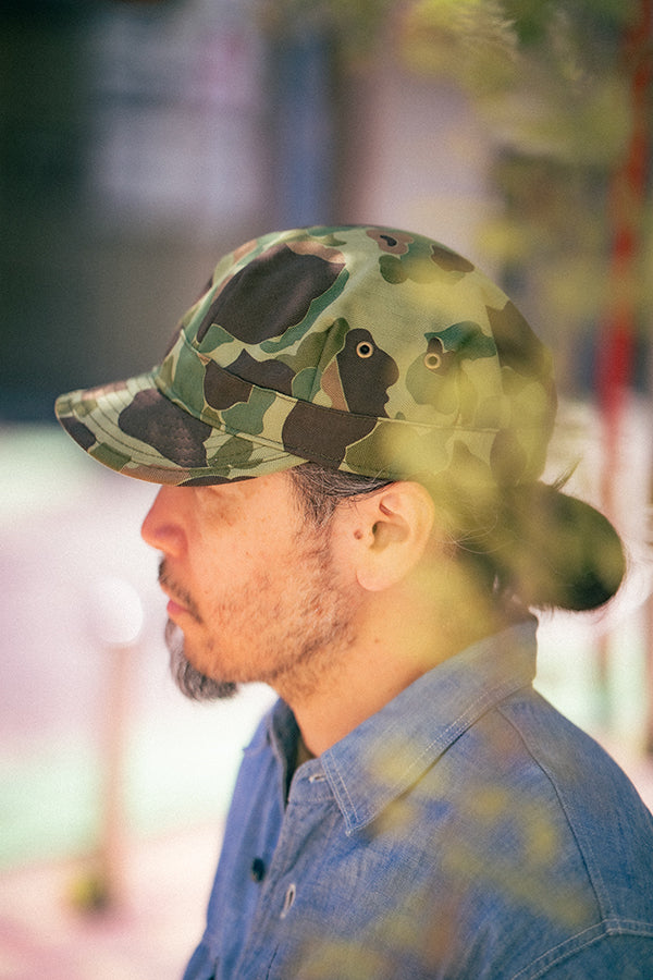 MA26003 P1944 REVERSIBLE FROGSKIN CAMOUFLAGE CAP - GREEN