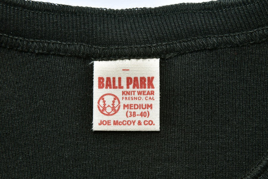 MC23022 UNION HENLEY UNDERSHIRT S/S - BLACK
