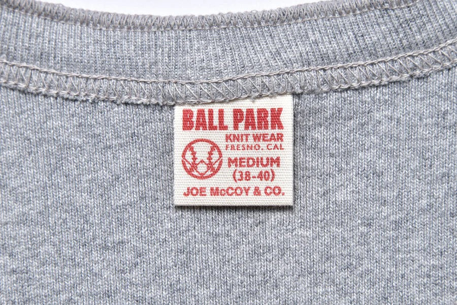 MC23022 UNION HENLEY UNDERSHIRT S/S - MEDIUM GRAY
