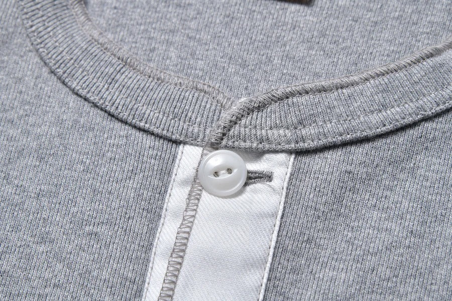 MC23022 UNION HENLEY UNDERSHIRT S/S - MEDIUM GRAY